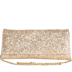 Borsa pochette oro glitter brillante made in italy - Studio Creazioni