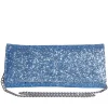 Pochette turchese in glitter made in italy e catena - Studio Creazioni