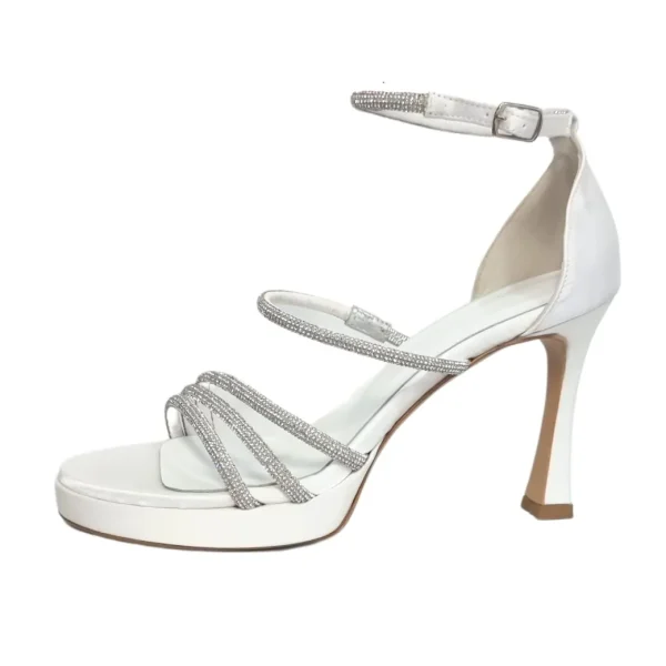 Sandali da sposa con tacco e plateau