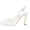 Slingback sposa con perle e cristalli degradè