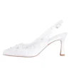 Slingback sposa decorate a mano perle e strass